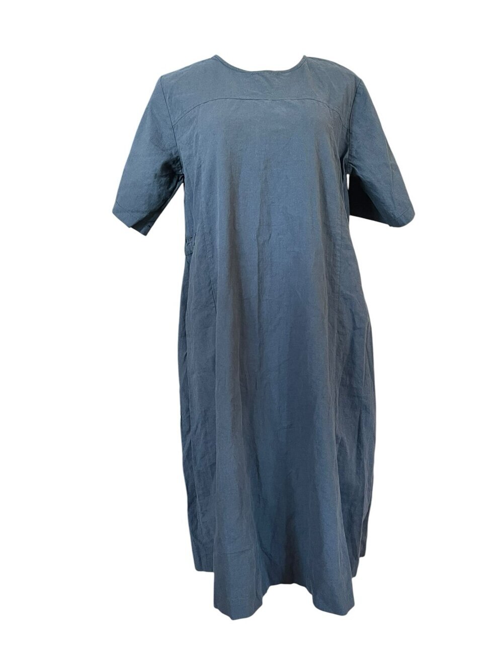 Urban The Room Slate Blue Woven Keyhole Back Pocket Midi Dress Size L XL